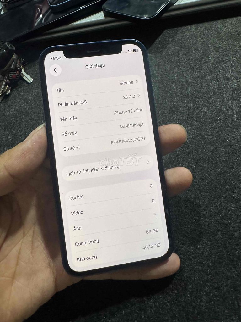 iPhone 12 mini 64GB Xanh. Mua bán Điện thoại tại Quận Gò Vấp Tp Hồ Chí Minh được đăng bởi Thành Luân hình 1