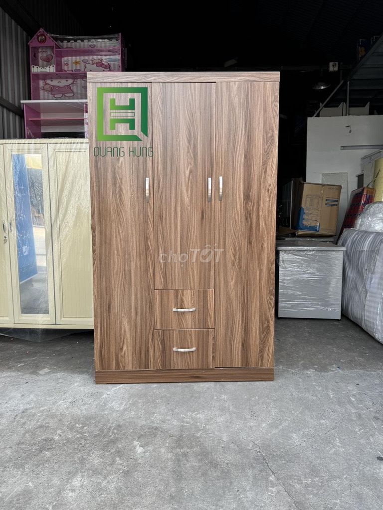 Tủ quần áo Gỗ MDF Nâu vân gỗ 1m2x2m. Mua bán Tủ, kệ gia đình tại Thành phố Thủ Đức Tp Hồ Chí Minh được đăng bởi Nội Thất Quang Hùng hình 1