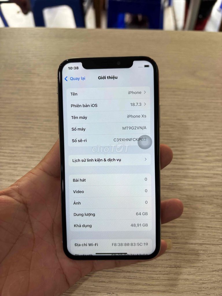Apple iPhone Xs 64GB Trắng Đã sử dụng. Mua bán Điện thoại tại Quận 12 Tp Hồ Chí Minh được đăng bởi Huy Đồ Cũ Dĩ An Bình Dương hình 1