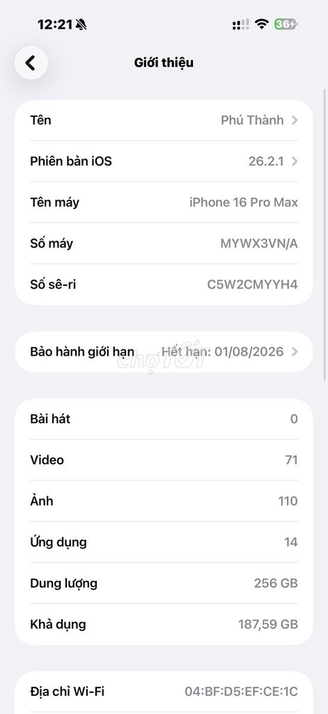 Apple iPhone 16 Pro Max 256GB Vàng. Mua bán Điện thoại tại Huyện Vĩnh Tường Vĩnh Phúc được đăng bởi Chu phuthanh1991 hình 1