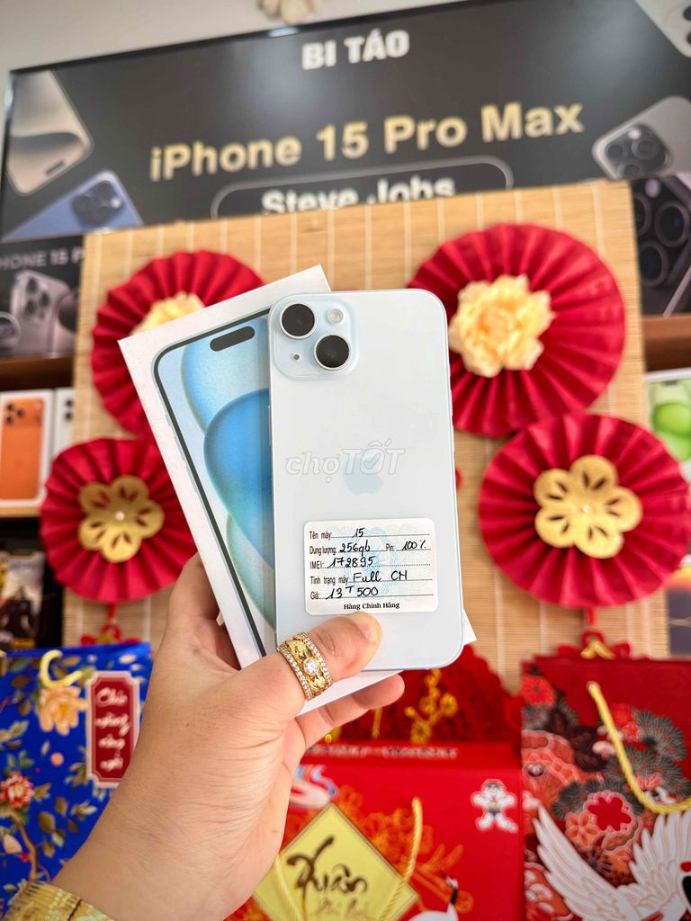 Apple iPhone 15 256GB Xanh Blue. Mua bán Điện thoại tại Thành phố Long Xuyên An Giang được đăng bởi Bi Táo Store hình 1