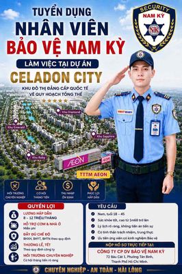 TUYỂN NV QUẸT THẺ XE KDC CELADONCITY AEON TÂN PHÚ