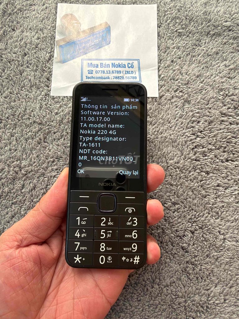 Nokia HMD 220 black 2 sim 4G chính hãng fpt. Mua bán Điện thoại tại Quận 10 Tp Hồ Chí Minh được đăng bởi Mua Bán Nokia Cổ hình 1