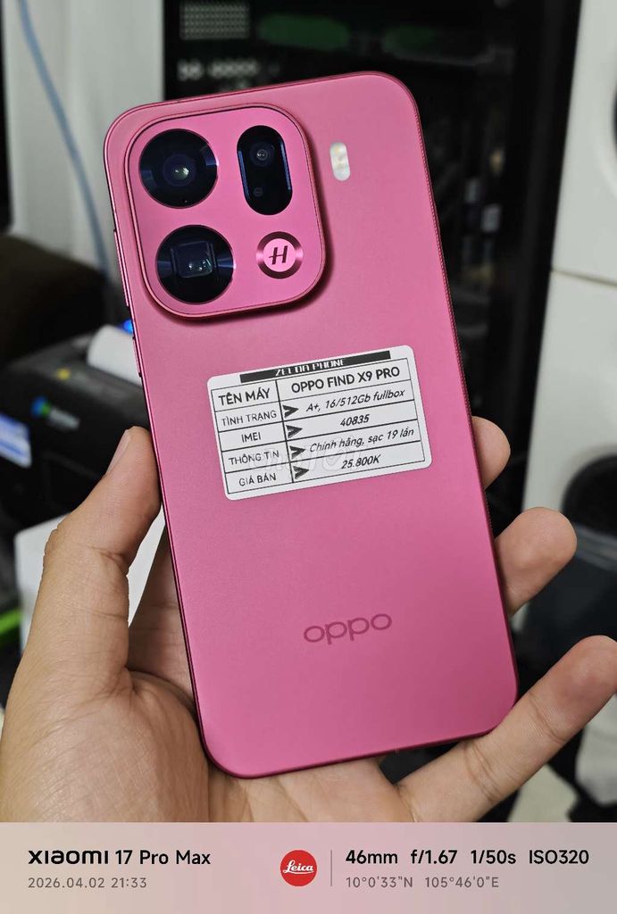 OPPO FIND X9 PRO 16/512 VN Sạc 19 Lần. Mua bán Điện thoại tại Quận Ninh Kiều Cần Thơ được đăng bởi Zelda Phone hình 1
