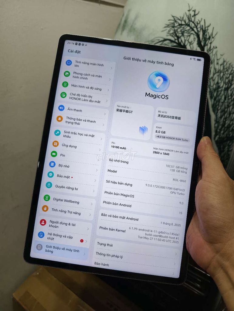 Honor Pad GT 11.5 inch 8GB/128GB Bạc. Mua bán Máy tính bảng tại Quận Đống Đa Hà Nội được đăng bởi Dang  hình 1