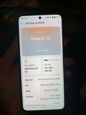 Oppo Reno 10 5G 256GB Đen