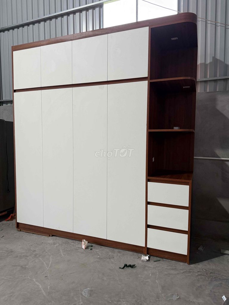 Tủ quần áo Gỗ công nghiệp Nâu, Trắng Hiện đại. Mua bán Tủ, kệ gia đình tại Huyện Nghĩa Hưng Nam Định được đăng bởi NT BÌNH MINH hình 1