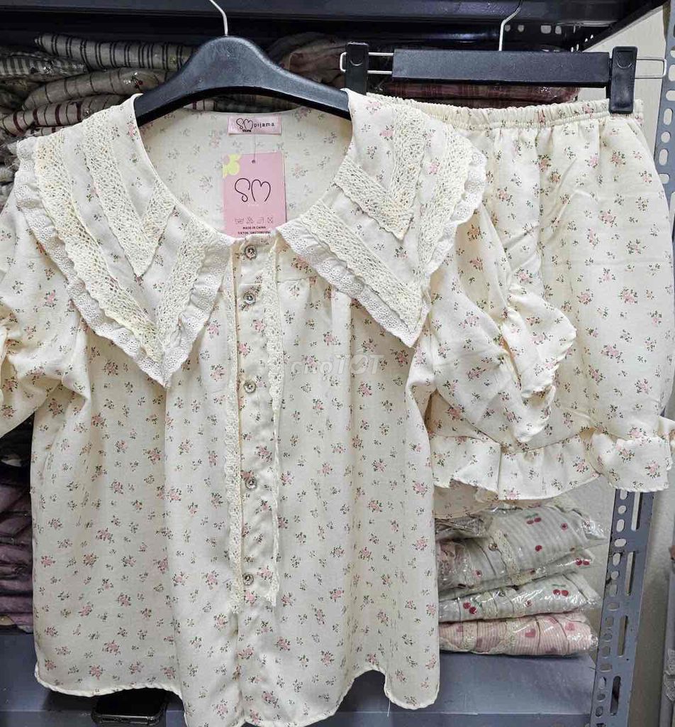 Bộ cộc nữ vải bông mây cổ nhọn. Mua bán Quần áo tại Huyện Tiền Hải Thái Bình được đăng bởi Đồ Bộ Xinh  hình 1