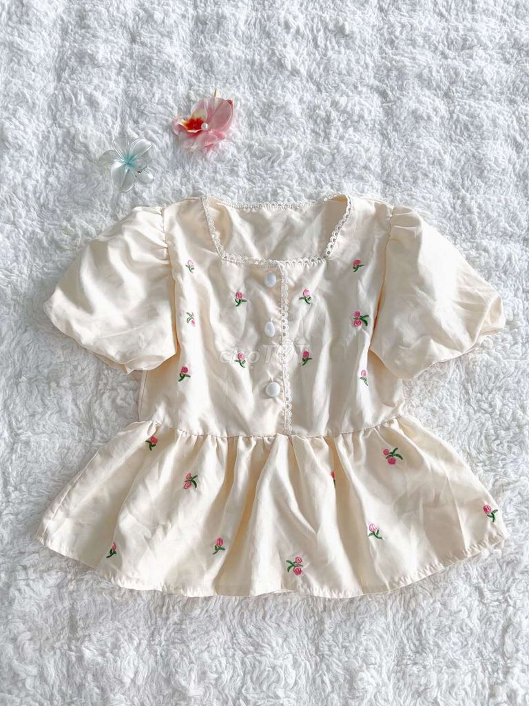 Áo babydoll nữ thêu hoa. Mua bán Quần áo tại Thị xã Quảng Yên Quảng Ninh được đăng bởi Khánh Linh hình 1