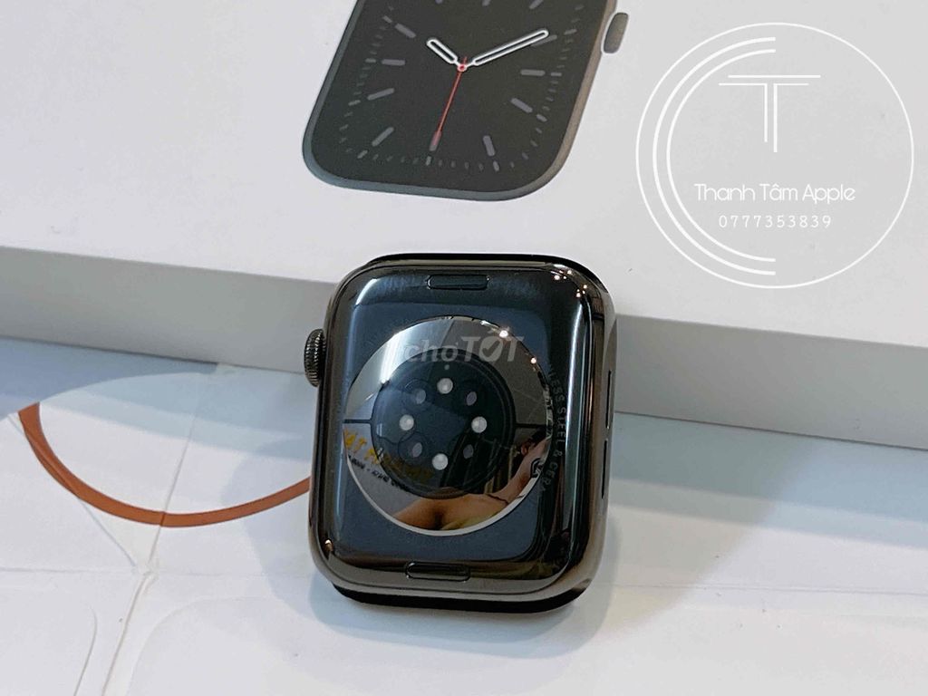 apple watch s6-44mm thép đen fulbox esim máy zin