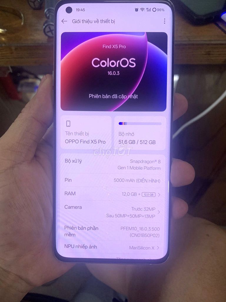 OPPO Find X5 Pro 12GB/512GB Trắng. Mua bán Điện thoại tại Quận Hoàng Mai Hà Nội được đăng bởi Hiếu Tư hình 1