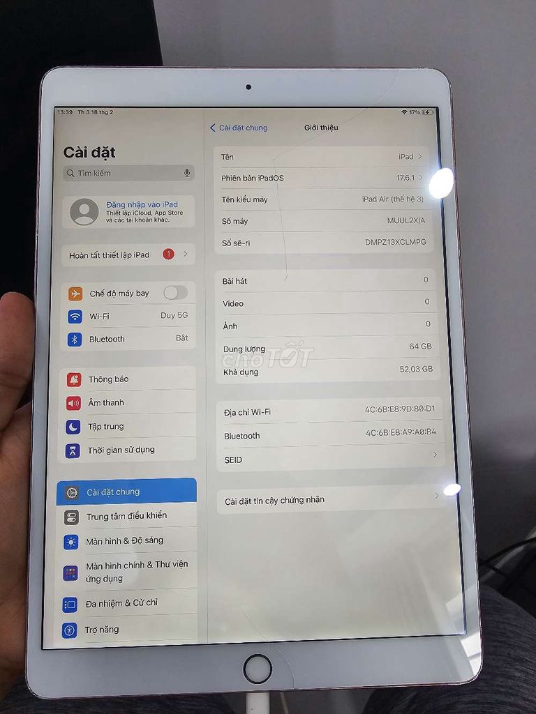 Ipad air 3 64gb wifi