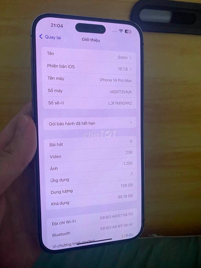 Apple iPhone 14 Pro Max 128GB Tím. Mua bán Điện thoại tại Quận Bình Thạnh Tp Hồ Chí Minh được đăng bởi Hội Đồ Điện Tử hình 1