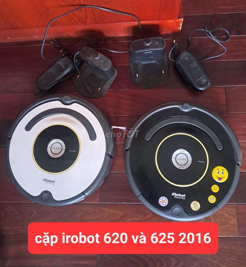 Cặp robot hút bụi Roomba irobot 620 và 625 pin mới