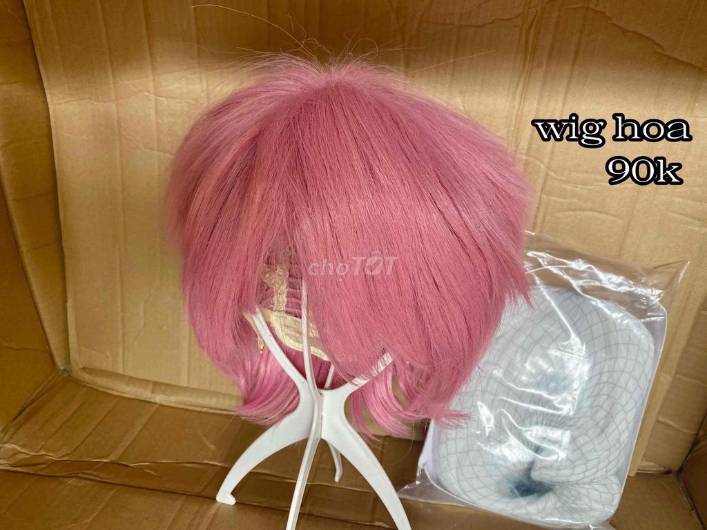 [Cosplay] Tóc giả màu hồng ngắn, Yuri Ayato. Mua bán Phụ kiện thời trang khác tại Huyện Thoại Sơn An Giang được đăng bởi Dương hình 1