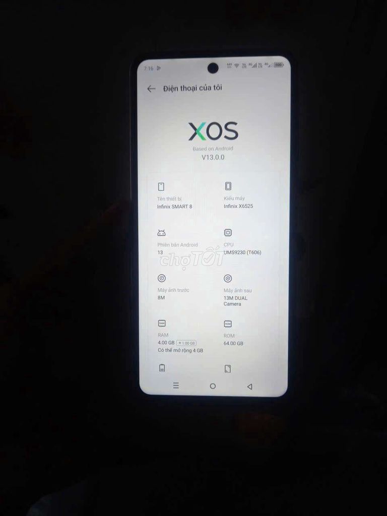 Infinix Smart 8 tần số quét 90hz 4GB/64GB. Mua bán Điện thoại tại Quận 8 Tp Hồ Chí Minh được đăng bởi hiến hình 1