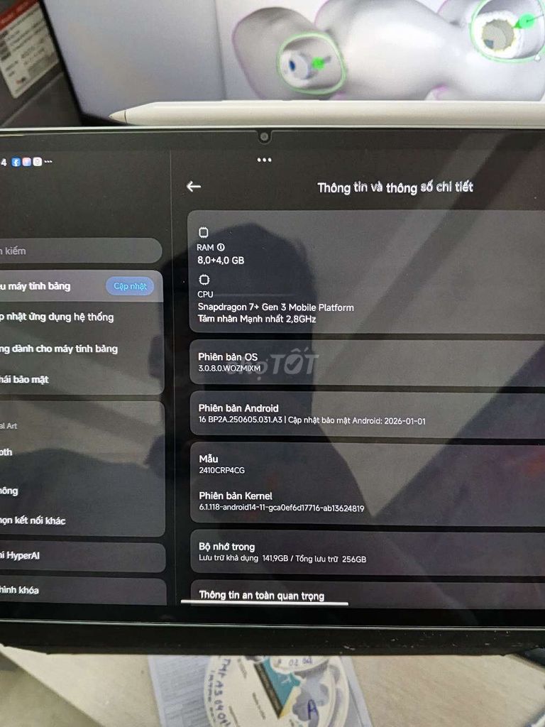 Xiaomi Pad 7  8GB/256GB tặng kèm bút sạc có fix. Mua bán Máy tính bảng tại Quận Bình Thạnh Tp Hồ Chí Minh được đăng bởi chu huy hình 1
