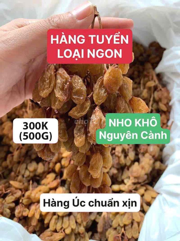 Nho khô Úc nguyên cành cao cấp Clusters 500g