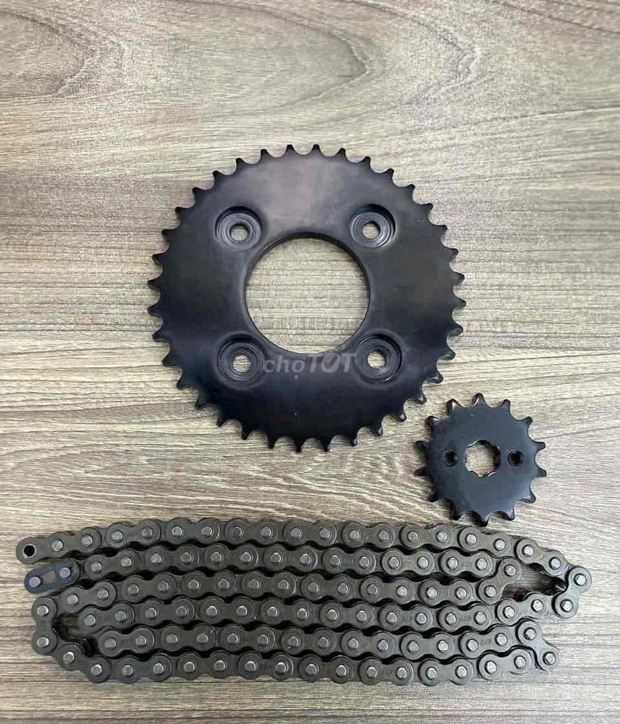 Bộ NSD Dĩa Thép C45 Nhông 20crom Xích 9 ly loại 1. Mua bán Phụ tùng xe tại Huyện Tháp Mười Đồng Tháp được đăng bởi NPP PTXM S FORCE PARTS hình 1