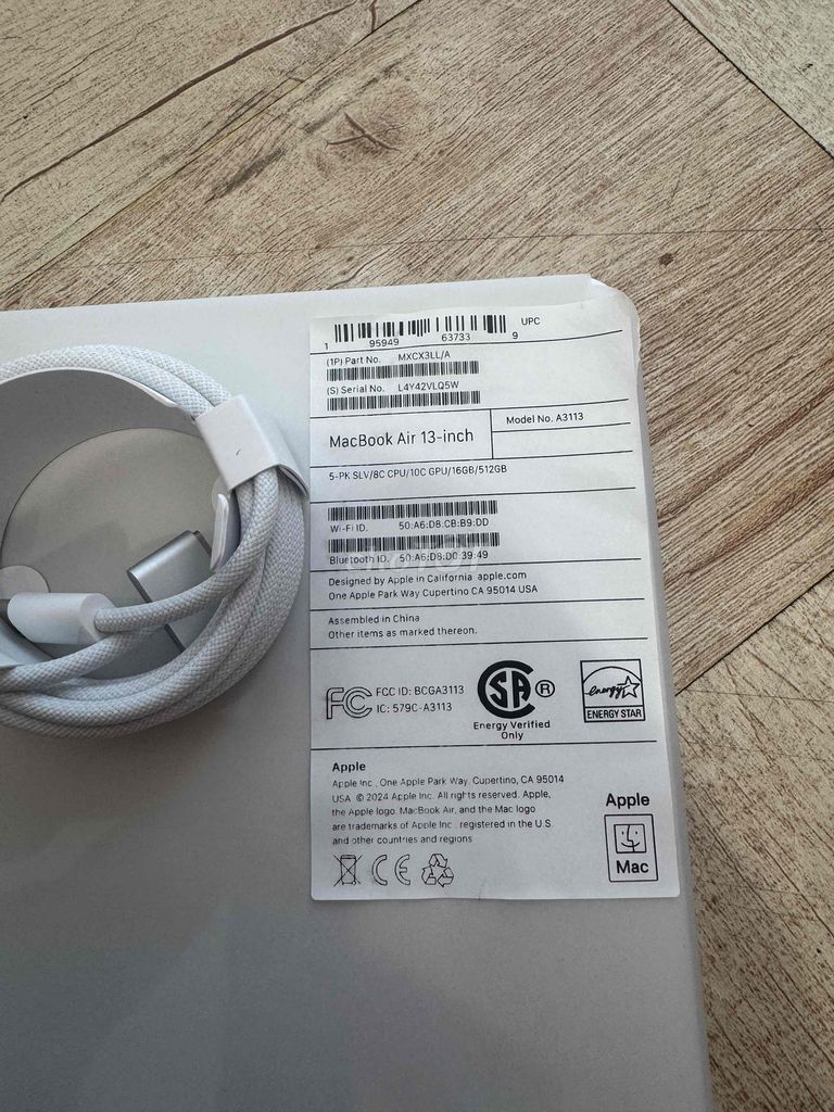 MBA 13" M3 (8CPU/10GPU/16GB/512GB) SILVER, LL/A NE. Mua bán Laptop tại Quận 1 Tp Hồ Chí Minh được đăng bởi nguyễn văn tùng hình 2