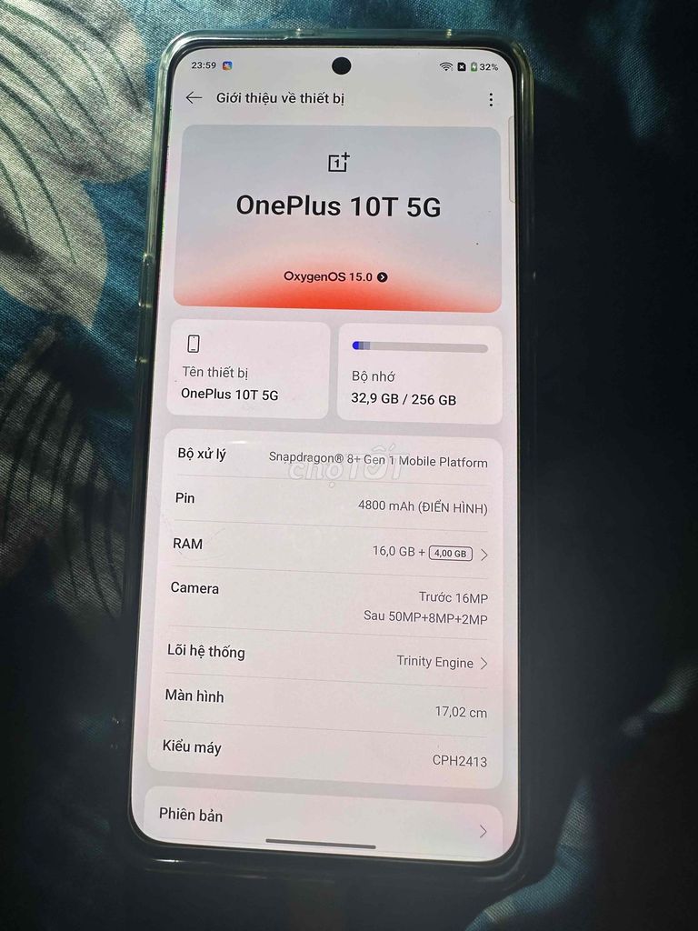 OnePlus 10T 5G 256GB Đen. Mua bán Điện thoại tại Thành phố Biên Hòa Đồng Nai được đăng bởi Trần Việt Hải hình 1
