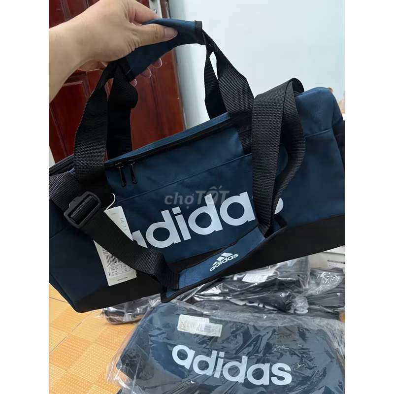 TÚI ADIDAS DUFFEL GN2035 LOGO ESSENTIALS  25L xanh