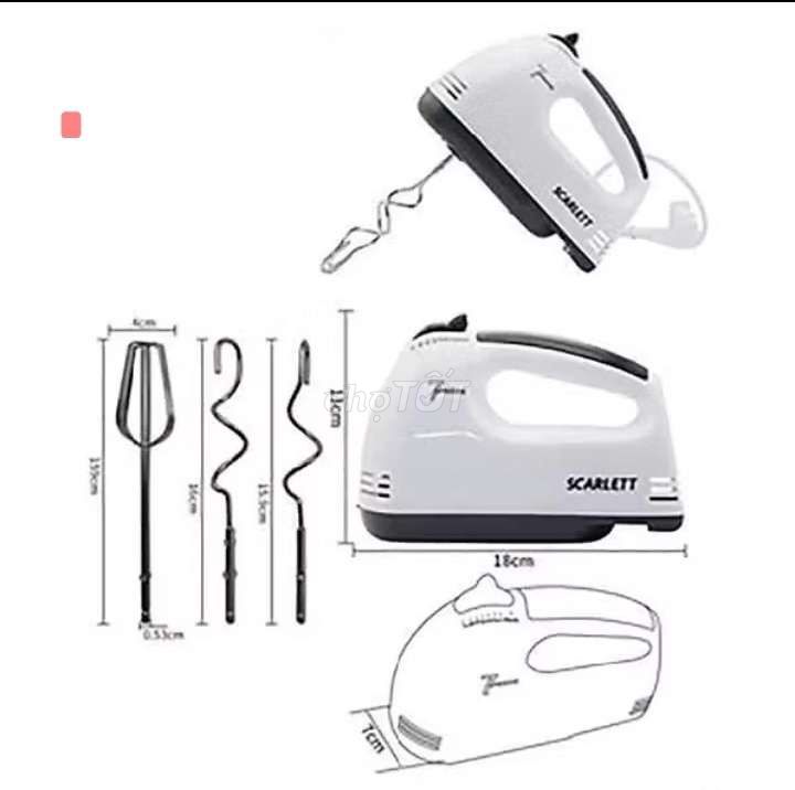 Máy đánh trứng Scarlett Trắng Mới 100%. Mua bán Bếp, lò, đồ điện nhà bếp tại Quận Tân Bình Tp Hồ Chí Minh được đăng bởi Thy Uyên hình 1