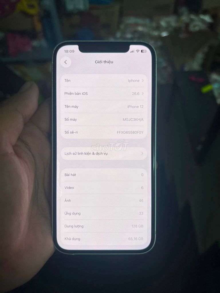 iPhone 12 128GB Chấm sáng nhỏ Mất Face ID. Mua bán Điện thoại tại Quận 12 Tp Hồ Chí Minh được đăng bởi Hội Đồ Điện Tử hình 1