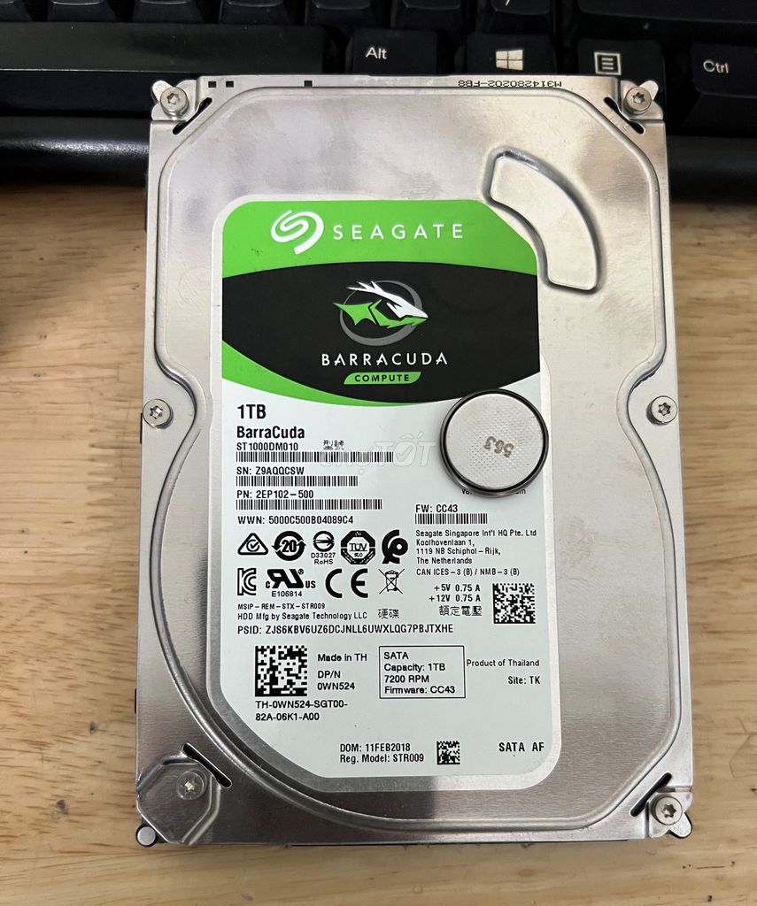 Ổ cứng HDD Seagate Barracuda 1TB./. Mua bán Linh kiện (RAM, Card...) tại Quận Tây Hồ Hà Nội được đăng bởi MayTinhGiaReHaNoi hình 1