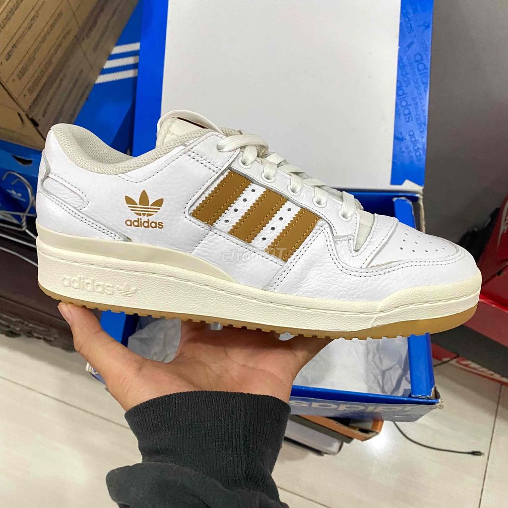 Giày Adidas Forum Low White Gold Size 42