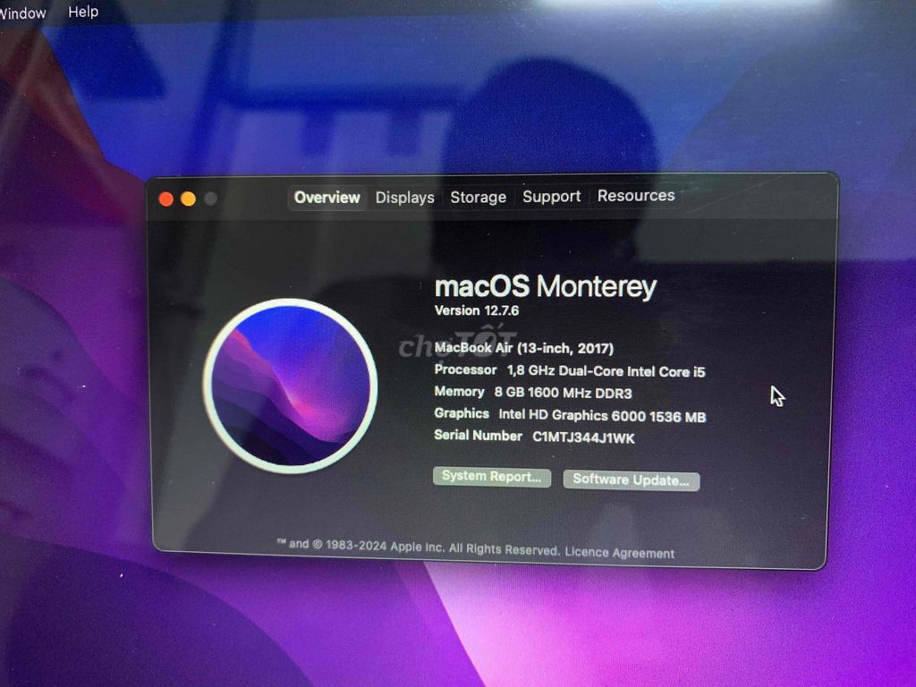 Macbook Air 2017 core i5/8g/128gb. Mua bán Laptop tại Quận 1 Tp Hồ Chí Minh được đăng bởi ly quoc manh hình 1