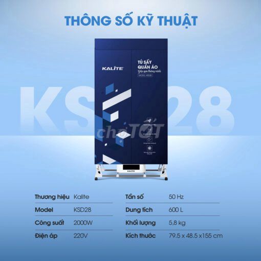 Tủ sấy quần áo Kalite KSD28. Mua bán Nội thất, đồ gia dụng khác tại Quận Hà Đông Hà Nội được đăng bởi Phạm Thị Thùy Linh hình 1