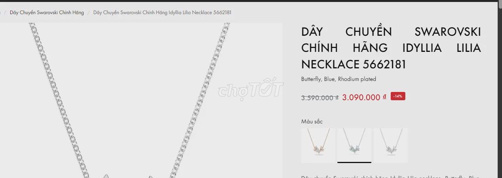 Dây chuyền Swarovski Idyllia Lilia Bạc Nữ. Mua bán Phụ kiện thời trang khác tại Quận Ba Đình Hà Nội được đăng bởi tien dat hình 1