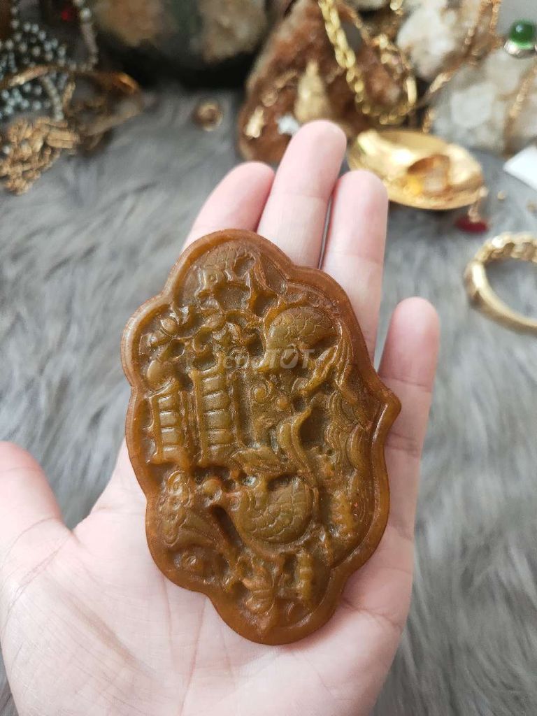 Điêu khắc phong thủy Đá Nâu 6ly Mát lạnh. Mua bán Đồ sưu tầm, đồ cổ tại Quận Bình Tân Tp Hồ Chí Minh được đăng bởi  chuyên hàng si nhật sĩ lẻ hình 1