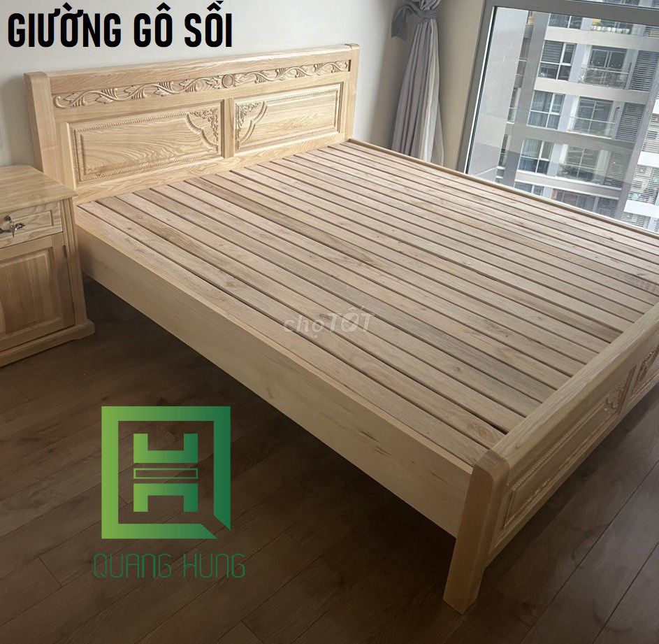 GIƯỜNG GỖ SỒI=GIƯỜNG GỖ_GIƯỜNG GỖ$GIƯỜNG GỖ SỒI$$$. Mua bán Giường, chăn ga gối nệm tại Quận 3 Tp Hồ Chí Minh được đăng bởi NỘI THẤT NHÀ XINH hình 1