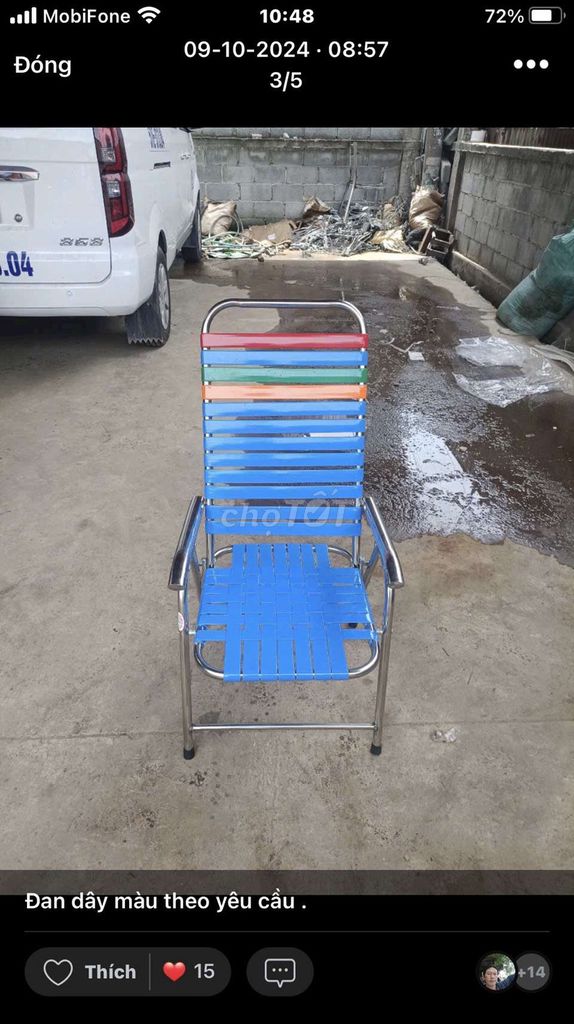 Ghế xếp Inox dây nhựa nhiều màu. Mua bán Bàn ghế tại Huyện Bình Chánh Tp Hồ Chí Minh được đăng bởi NỘI THẤT ĐẠI NGHĨA hình 1