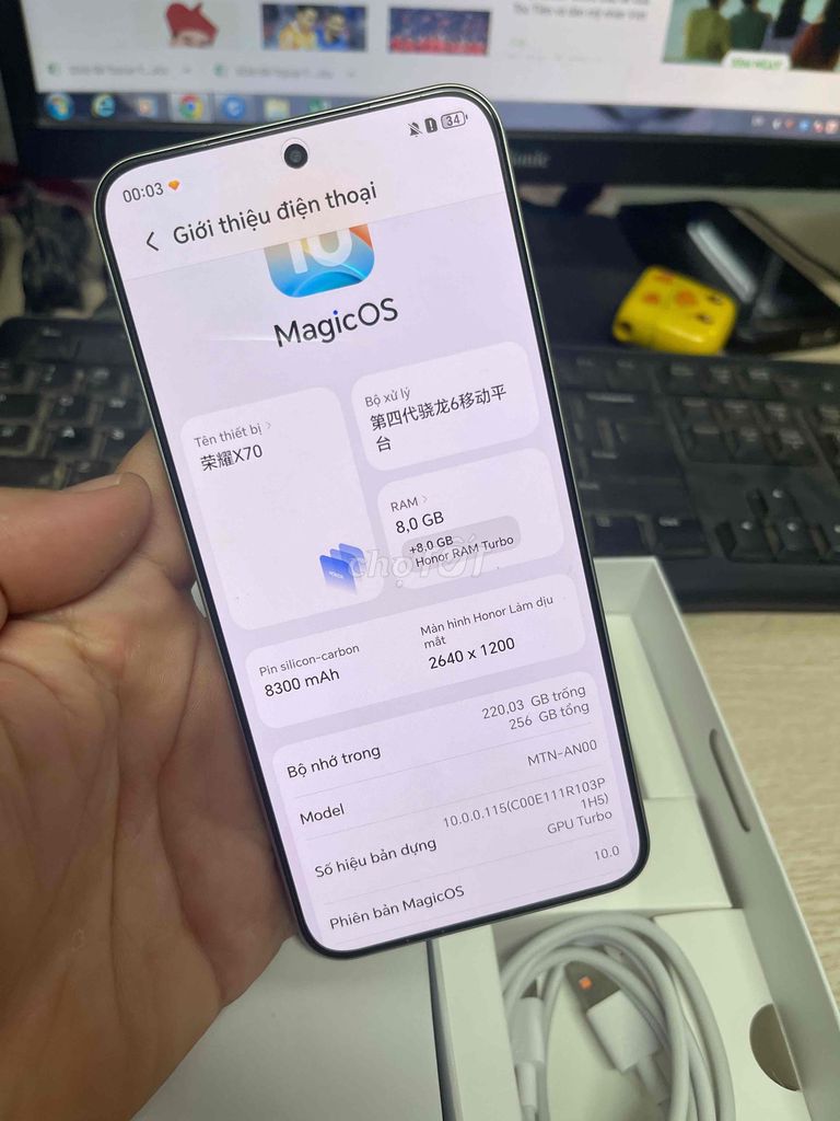 Honor X70 5G 256GB Xám. Mua bán Điện thoại tại Quận Hai Bà Trưng Hà Nội được đăng bởi Quốc Bảo hình 1