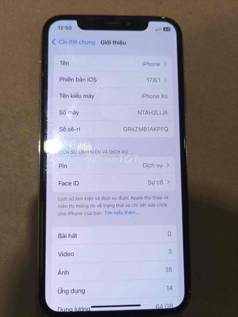 Apple iPhone Xs 64GB Trắng. Mua bán Điện thoại tại Huyện Bình Xuyên Vĩnh Phúc được đăng bởi Sự Sông Lô hình 1