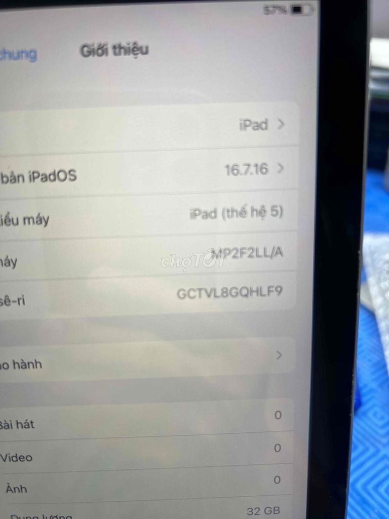 Apple iPad (thế hệ 5) 32GB Xám. Mua bán Máy tính bảng tại Quận 10 Tp Hồ Chí Minh được đăng bởi Vi Tính Anh Vũ hình 1