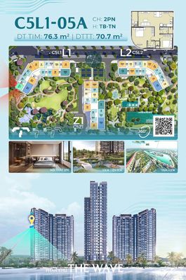 Căn hộ 70,7 m² · 2 PN · Phường Bồ Đề