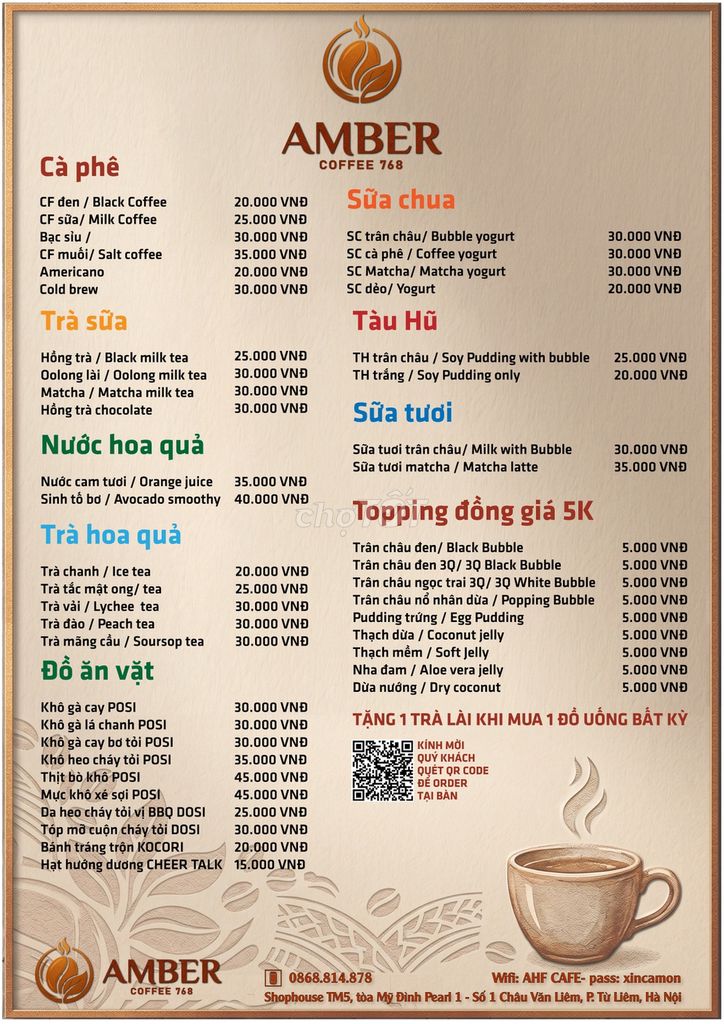 AMBER COFFEE 768 tại Quận Nam Từ Liêm, Hà Nội hình 1