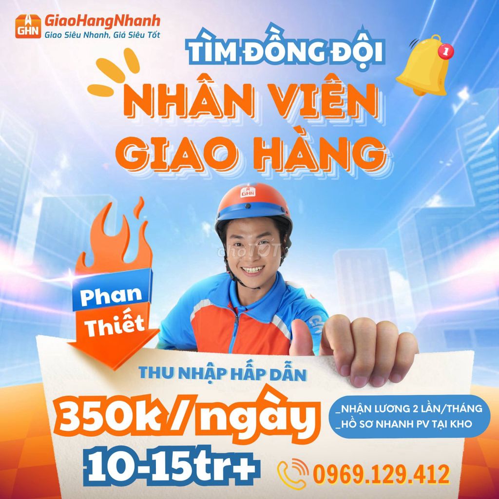 PHAN THIẾT - TUYỂN DỤNG SHIPPER ĐI LÀM NGAY