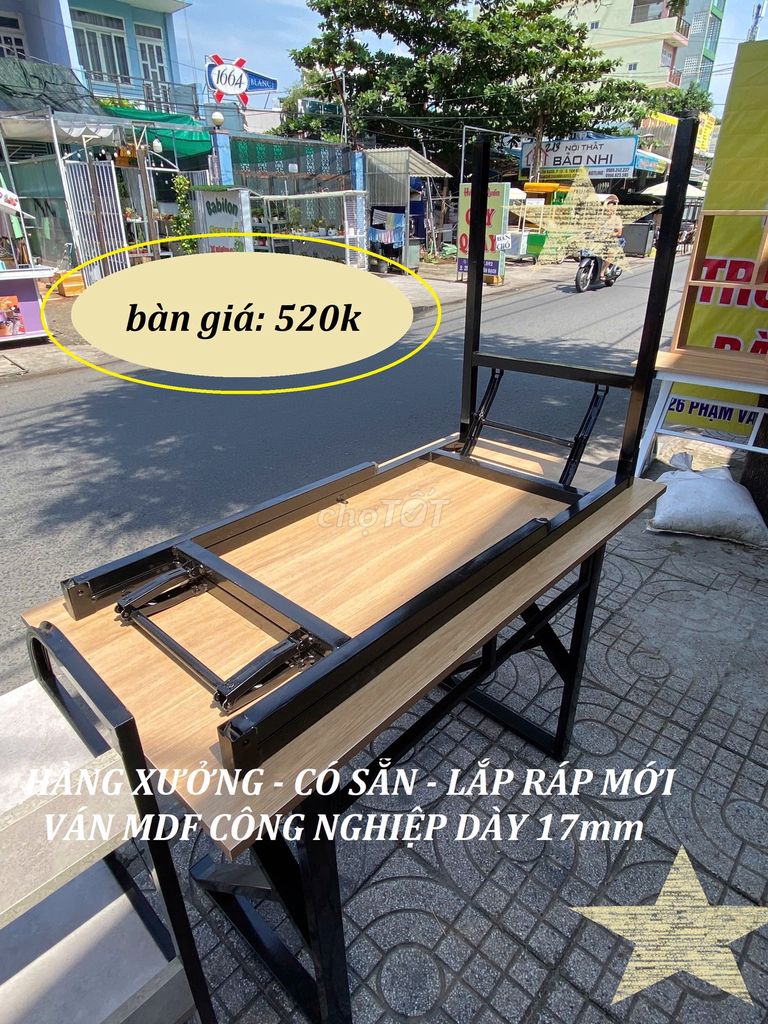 SALE BÀN VÁN MDF & BÀN CHÂN SẮT XẾP GỌN