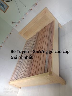 Giường gỗ sồi cao cấp MỚI 100% giá rẻ HCM sẵn hàng