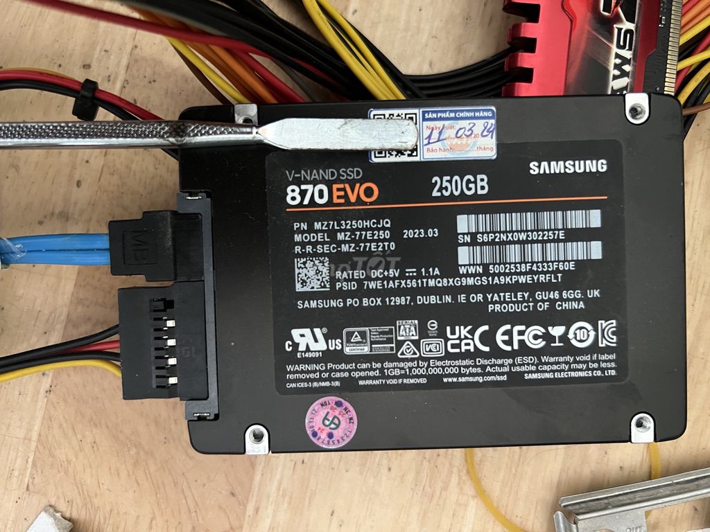 Ổ SSD Samsung 870 EVO 250G bảo hành dài.. Mua bán Linh kiện (RAM, Card...) tại Quận Tây Hồ Hà Nội được đăng bởi MayTinhGiaReHaNoi hình 1