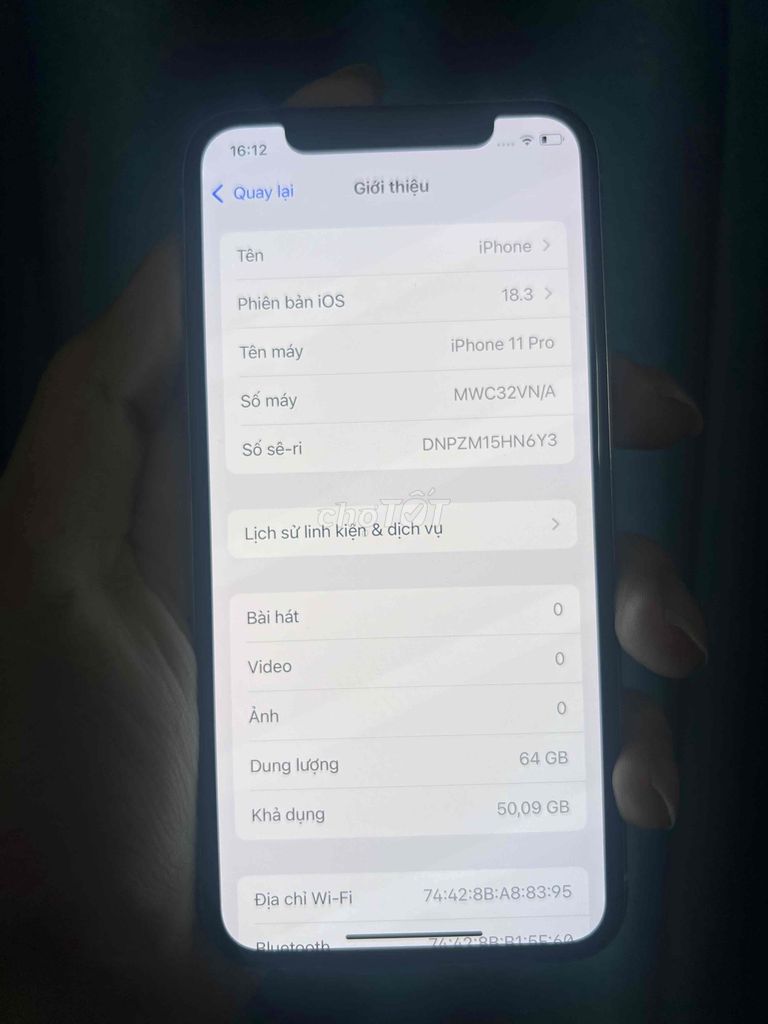 iPhone 11 Pro 64GB Quốc Tế Trắng