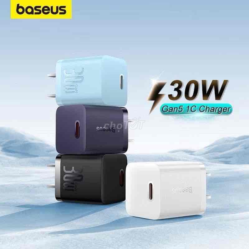 Củ Sạc Baseus GaN5 30W Fast Charger (Không Hộp). Mua bán Phụ kiện (Màn hình, Chuột...) tại Huyện Hóc Môn Tp Hồ Chí Minh được đăng bởi SIRI STORE HCM hình 1