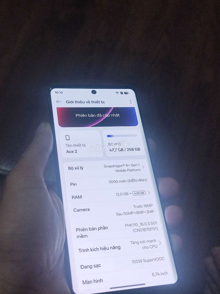 OnePlus Ace 2 5G 256GB Snapdragon 8+ Gen 1. Mua bán Điện thoại tại Quận Lê Chân Hải Phòng được đăng bởi Bùi Văn Hiếu hình 1