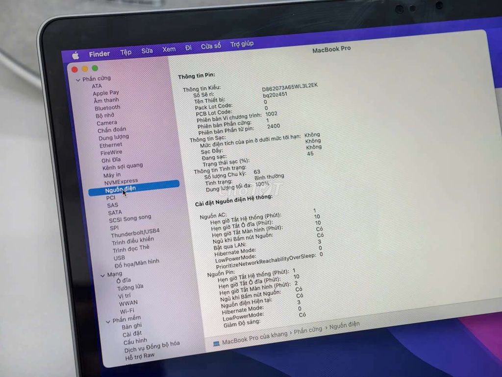 Apple MacBook Pro M1 13 inch 16GB/256GB Xám. Mua bán Laptop tại Quận Ninh Kiều Cần Thơ được đăng bởi Lê Khang hình 1