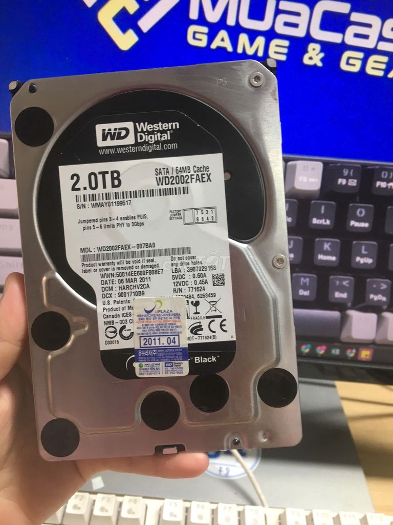 HDD 2T Black sk 100%